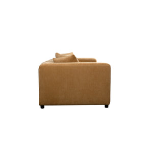 Moe's Davie Sofa Golden Yellow with Tufted Cushions