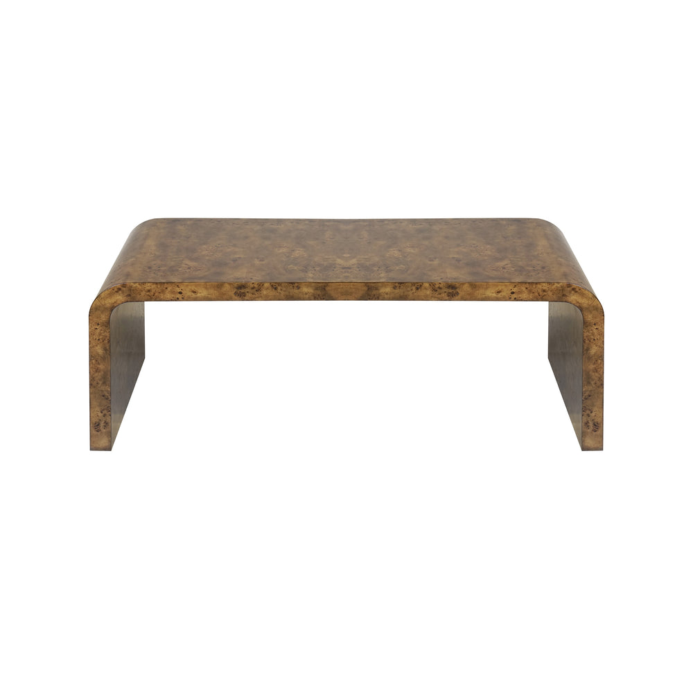 DARK BURLWOOD WATERFALL COFFEE TABLE