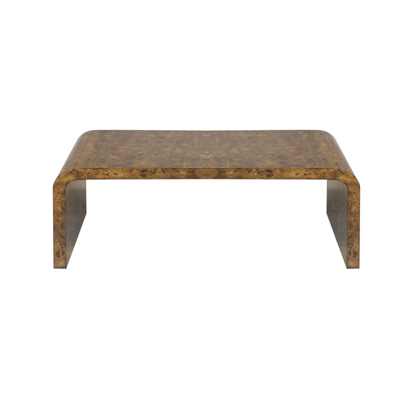 DARK BURLWOOD WATERFALL COFFEE TABLE