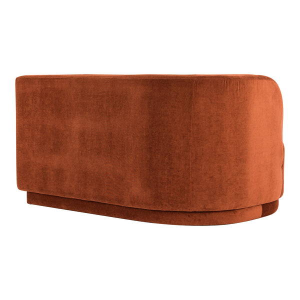 Yoon Chaise Right in Fired Rust Upholstery