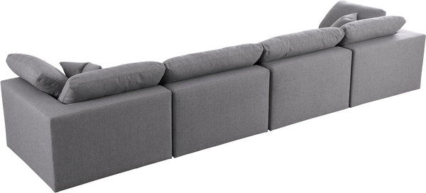 Carmen Cloud Modular Sofa In Grey Linen Fabric