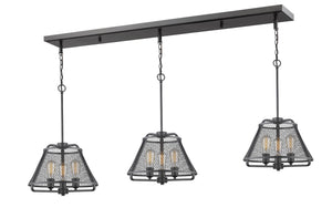 Iuka 9 Light Island/Billiard in Bronze Finish