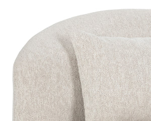 SORAYA SWIVEL ARMLESS CHAIR - DOVE CREAM