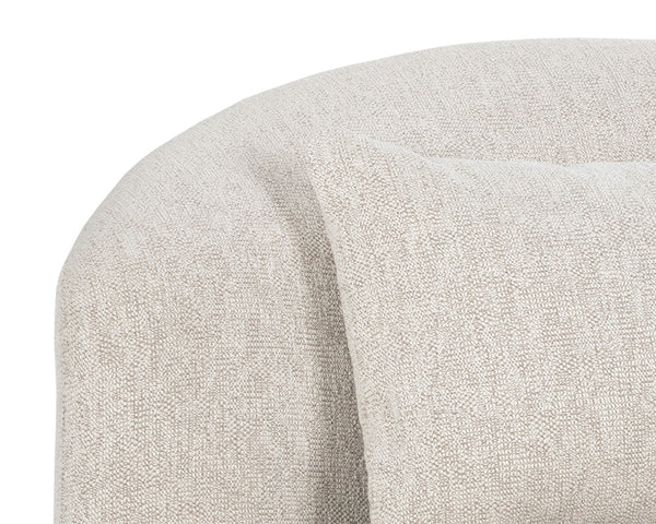 SORAYA SWIVEL ARMLESS CHAIR - DOVE CREAM
