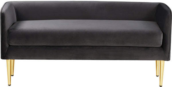 Tim Bench In Grey Velvet