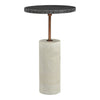 Moe's Dusk Accent Table Black, Marble and Brass