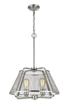 Iuka 4 Light Pendant in Brushed Nickel Finish