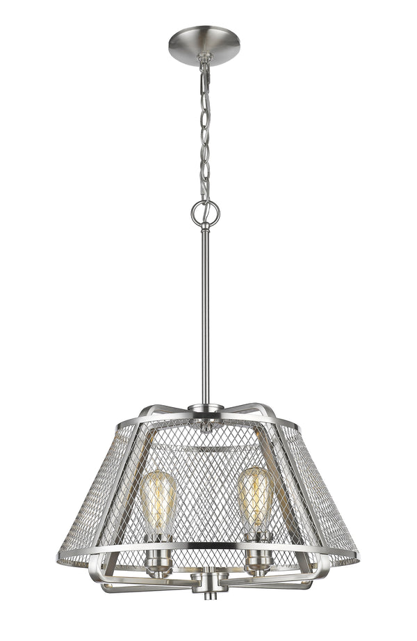 Iuka 4 Light Pendant in Brushed Nickel Finish