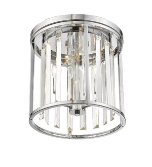 Monarch 3 Light Flush Mount in Chrome Finish