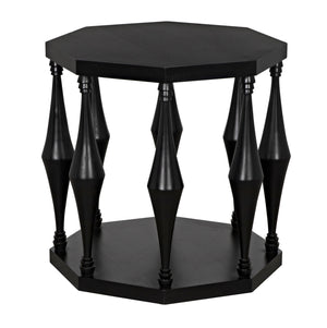 Marceo Side Table, Hand Rubbed Black