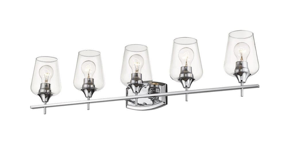 Joliet 5 Light Vanity in Chrome Finish