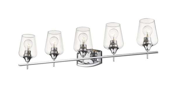 Joliet 5 Light Vanity in Chrome Finish