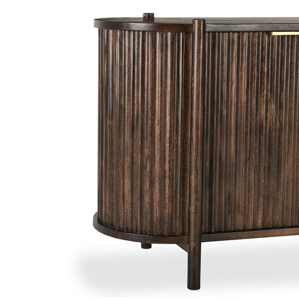 Redford Solid Wood Cabinet - Bark Brown