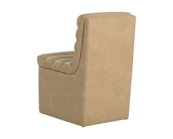 NORM WHEELED DINING CHAIR - COPLEY LATTE