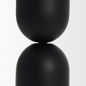Qamra Medium Black Metal Pillar Candle Holder