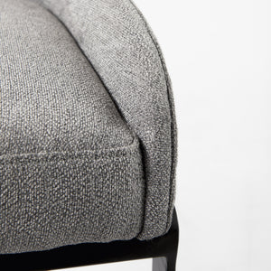 Hollyfield 20.5 x 19.7 x 28.7 Gray Fabric Seat W/ Gray Metal Base Counter Stool