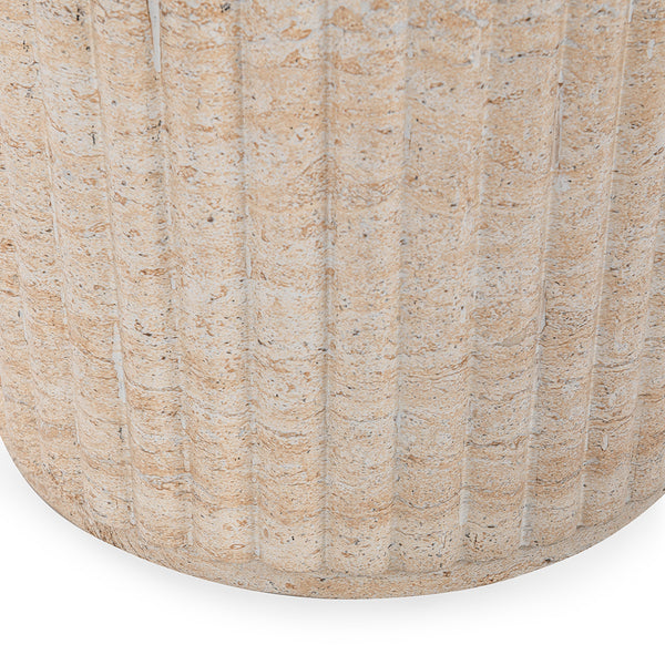 Selah Outdoor Stool in Beige - Stain-Resistant Concrete