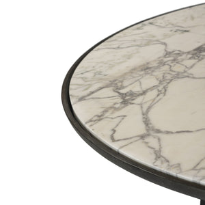 Balboa Outdoor Coffee Table - Veined White Marble