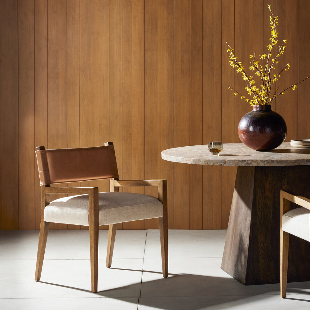 Ferris Dining Armchair In Winchester Beige