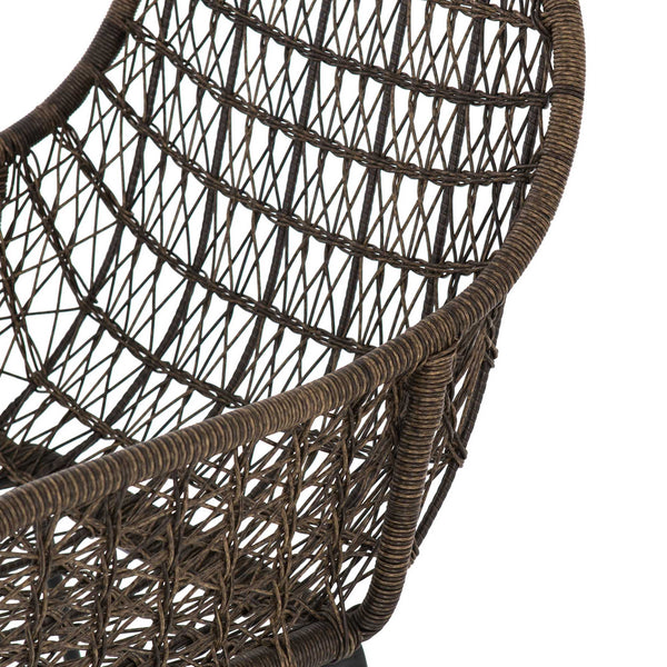 Bandera Outdoor Woven Counter Stool-Grey