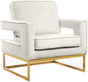 Alfonso Accent Chair In Cream Velvet
