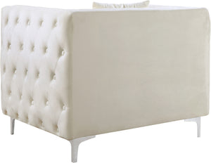 Stuart Chair In Cream Velvet