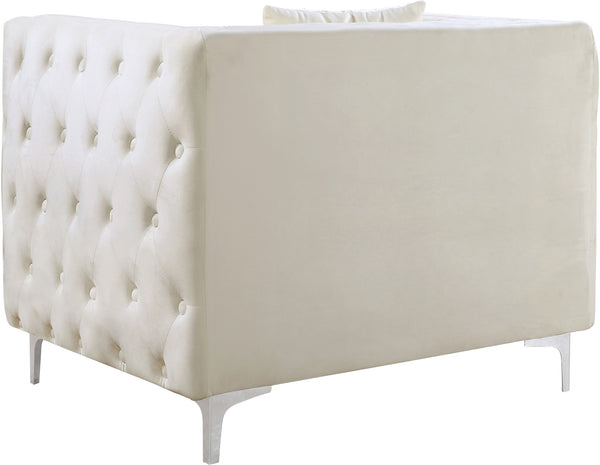 Stuart Chair In Cream Velvet