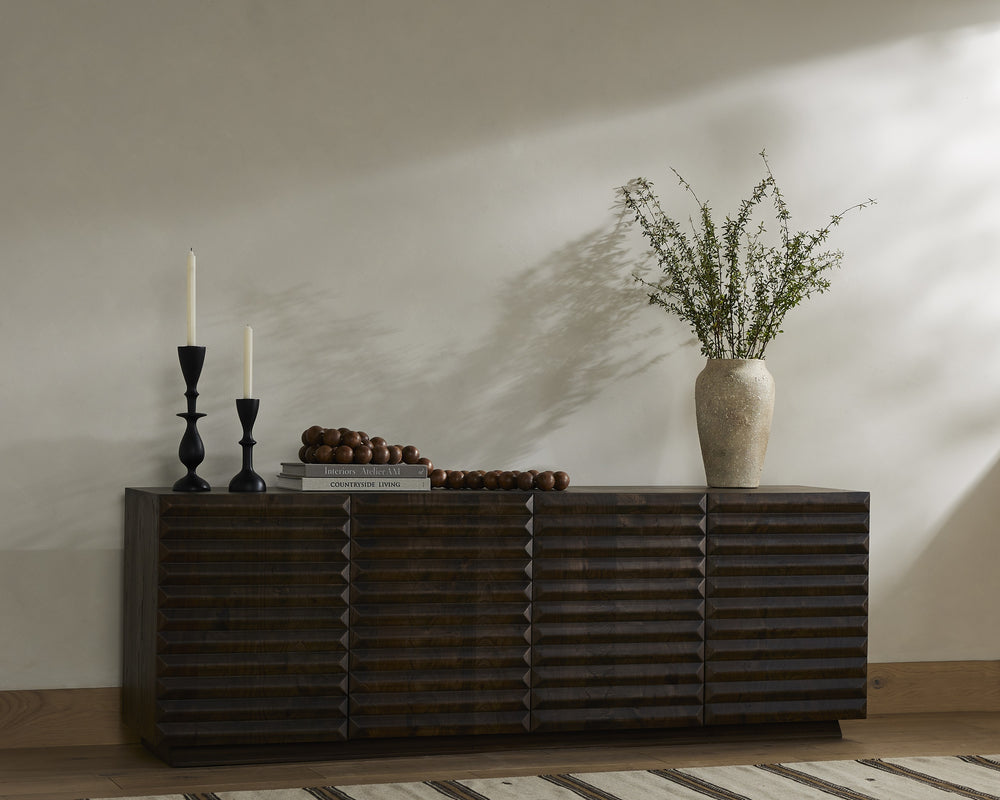 Tussac Media Console In Matte Brown Neem