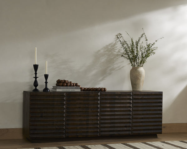 Tussac Media Console In Matte Brown Neem