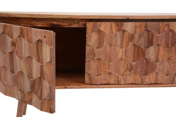 Moe's O2 TV Cabinet in Natural Sheesham Wood