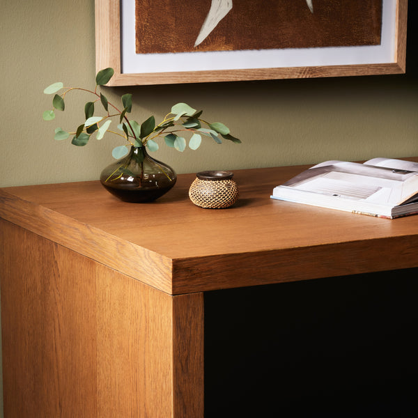 Posada Desk In Amber Oak Veneer