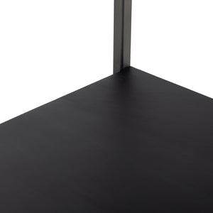 Trey Modular Wide Bookcase In Black Wash