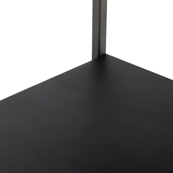 Trey Modular Wide Bookcase In Black Wash