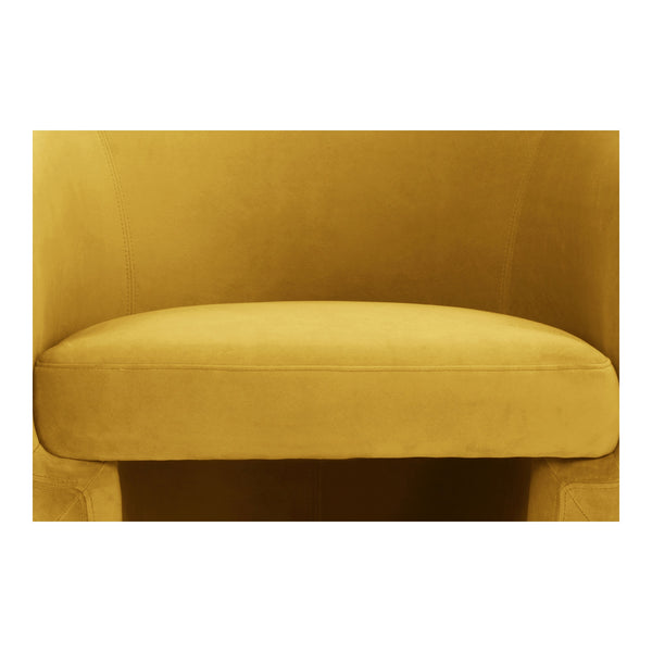 Moe's Franco Mustard Curved Chair