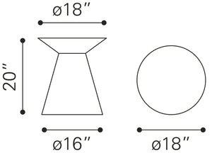 Proton Side Table Gold