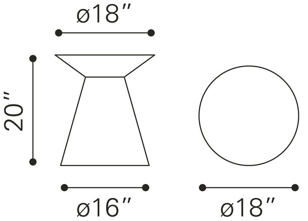 Proton Side Table Gold