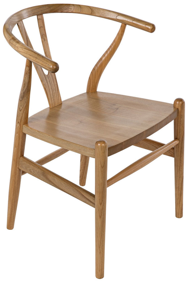Zola Sungkai/Mindi Wood Chair in Clear Coat Semi-Gloss Finish