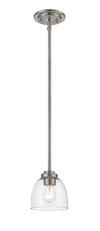 Ashton  1 Light Mini Pendant in Brushed Nickel Finish