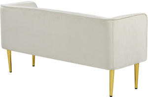 Tim Bench In Cream Velvet