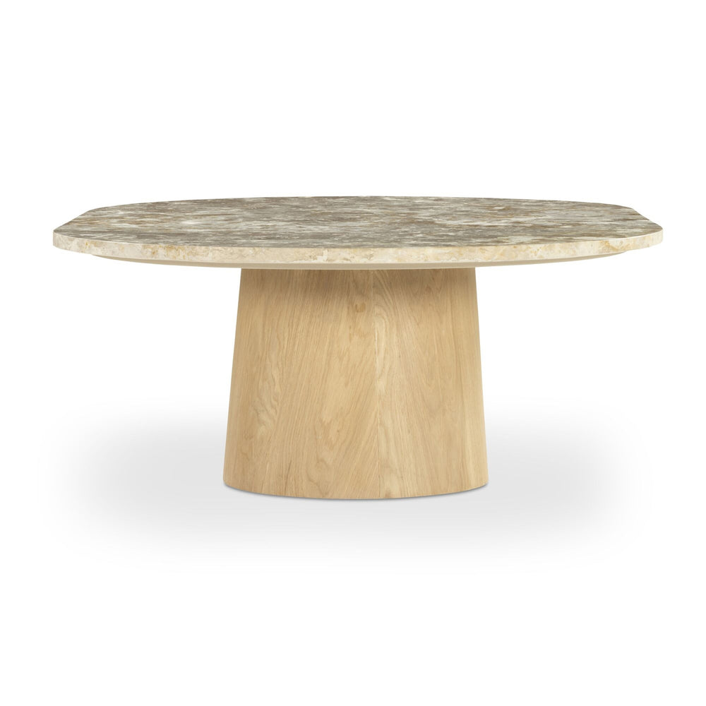 Moe's Carly Coffee Table Panther Stone Oak Base