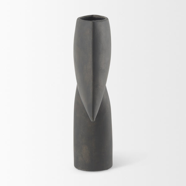 Rylee 13.0H Dark Brown Ceramic Vase