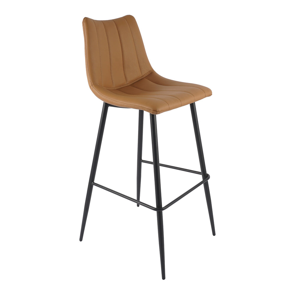 Moe's Alibi Barstool Set of Two in Tan Vegan Leather