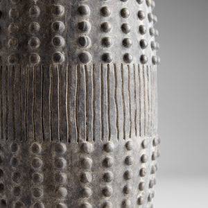 Tall Scoria Vase in Gray