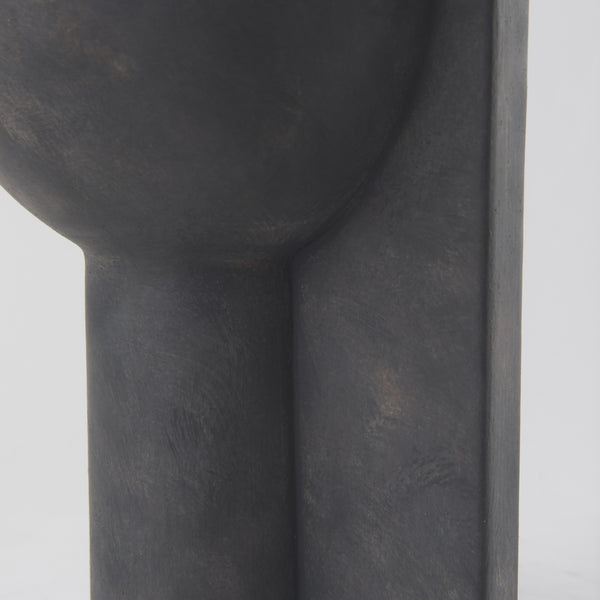 Sariah  9.1L x 8.3W x 10.8H Black Ceramic Vase