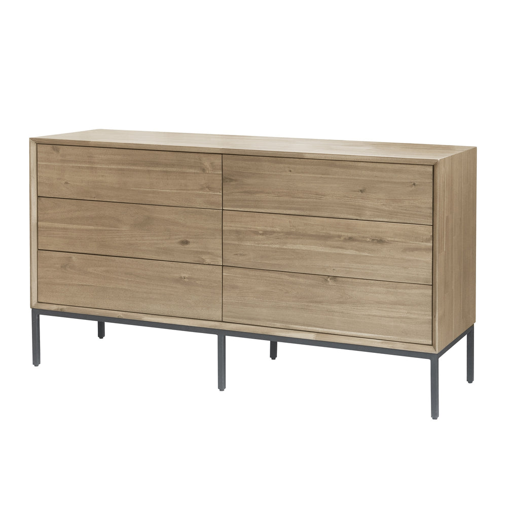 Hathaway KD Dresser 6 Drawers, Drifted Sand