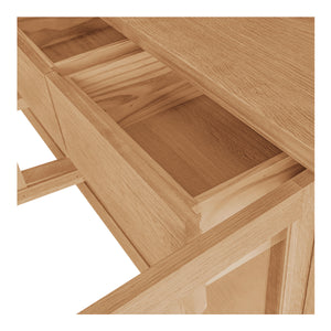 Moe's Raymond Sideboard Natural Oak with Glass Front