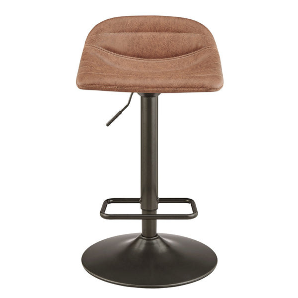 Koa KD PU Gaslift Swivel Bar Stool, Umber Brown