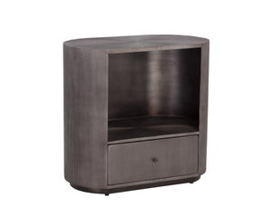 SIENA NIGHTSTAND - OVAL - GUNMETAL