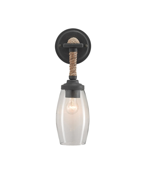 Hightider Wall Sconce In French Black & Natural