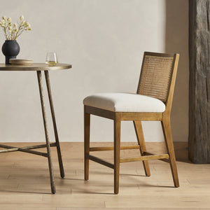 Antonia Cane Armless Bar + Counter Stool - Savile Flax